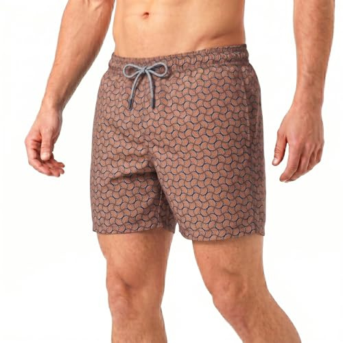 RIPT Performance Herrar Essentials Quick Dry UV 50 Solskydd Badshorts Badbyxor,Orange virveltryck, XL