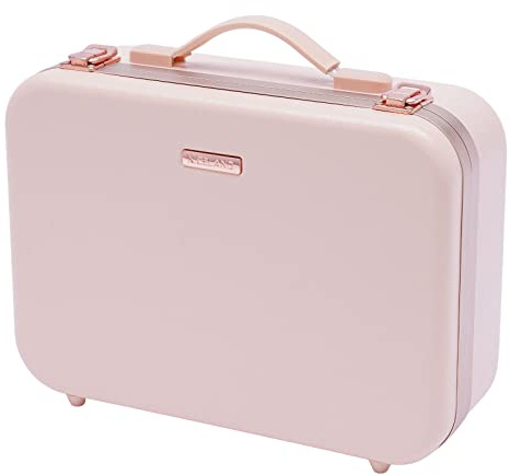 Schminkkoffer Set Make-up Organizer Kosmetik Koffer mit LED Lichtern Spiegel Kosmetiktasche, für den Gebrauch auf Reisen und zu Hause oder als Schmucketui professionelle Visagisten (Rosa)