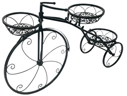 DDNGEJ Pflanzenregal Pflanzenständer Blumenständer Schmiedeeisen Blumenständer Fahrradform Boden Blumentopfregal Garten Balkon Dekoration Pflanzenständer Pflanzenregale