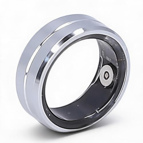 Anillo de Salud Inteligente, IP68 Resistente Al Agua, Conexión, Podómetro, Anillo de Seguimiento de Salud para Mujeres y Hombres, Recargable, iOS (Tamaño 11 20,7 mm/0,8