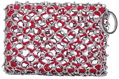 AD-BCrbgen Robuste Scheuerbürsten, Kratzfeste Schwämme und robuste Stahlwolle-Bälle for hartnäckige Flecken in der Küche.(Red)