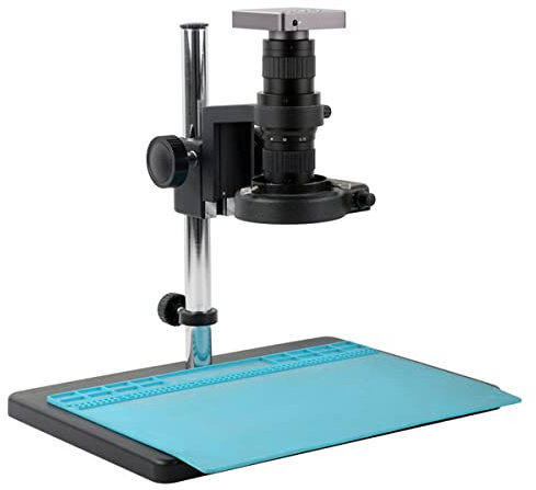 Lab Microscope Accessories HDMI VGA USB Video Microscope Camera 200X 0.7X-5X Adjustable Monocular Microscope Zoom C Mount Lens Set For PCB Soldering Phone Repair PCB inspection(37MP HDMI USB)