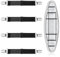 Mabor 4 Pcs Bed Sheet Clips, Adjustable Ironing Board Cover Clips Pad Braces Fasteners Mini Suspenders Keep Cover Flat and Secure Tention Clips, Black