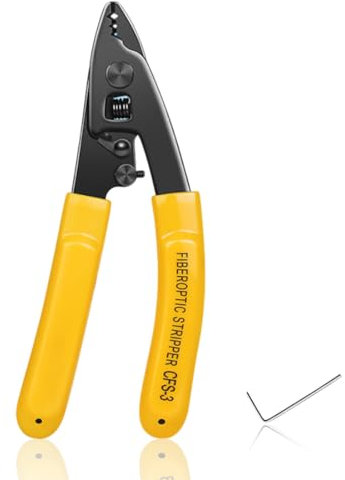 Pince à dénuder multifonction, 1 pièce, Pince Coupante, Pince a Sertir pour Dénuder et Couper, avec manche professionnel et artisanat raffiné, pour Cables Electriques et Coaxes, jaune