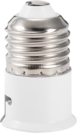 E27 to B22 Bulb Socket Adapter Converter Base Conversion Socket Flame Retardant PBT Material Lightweight Easy Installation for Home Office Industrial Sites