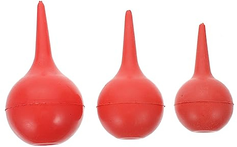 WRITWAA 3 Stück-pack Ohrspritzenkugel aus Gummi Sicher und Leicht zur Sanften Ohrreinigung und Staubentfernung im Labor und Alltag
