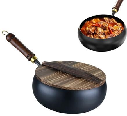 Genérico Sartén Wok para Saltear - Wok Antiadherente para Cocina Casera | Menaje Resistente a Inducción y Calor, Utensilio Diario Para Preparar Carnes y Verduras