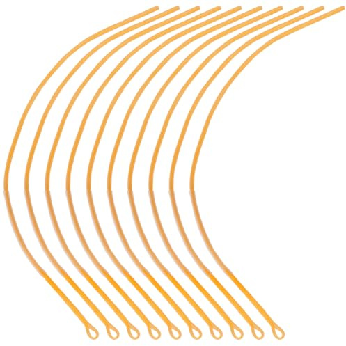 Enwye Lot de 10 connecteurs de Ligne de pêche à la Mouche, 30 LB, Fil tressé Haute résistance, câble de Connexion Durable pour Accessoires de pêche à la Mouche (Orange)