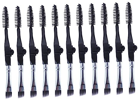 CALLARON Pennelli Professionali Per Sopracciglia e Ciglia Set Da 10 Pezzi Mini Pieghevoli Leggeri Per Trucco Donne Ragazze Uso Quotidiano