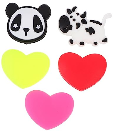 WOONEKY Set 5pezzi Ammortizzatori Silicone a Forma di Cuore per Racchetta da Tennis, Antivibrazione Creativi e Delicati per Ridurre Vibrazioni e Assorbire Shock