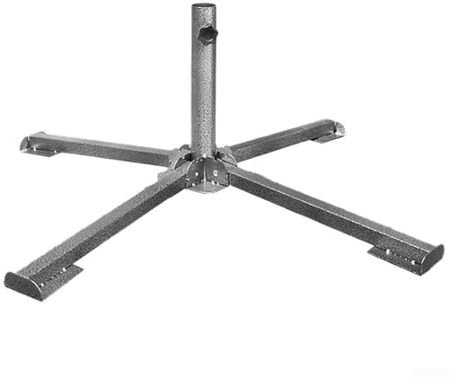 Pied de parasol compact pour l'extérieur - Confortable pour la plage et la pêche - Blanc - Quatre pieds