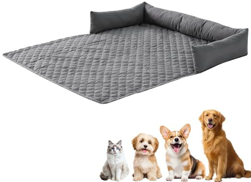 Yarteim Kühlendes Sofabett, Kühlbett für Hunde, Große Kühlendes Hundebett, rutschfeste Kühldecke Hund, Hundedecke Sofa, Selbst Kühlende Hundematte, Wasserdichter Hundecouchbett für Sofa, Boden, Auto