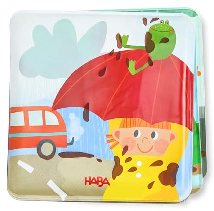 HABA Badebuch: Waschtag Matsch Weg! – Cleveres Badebuch mit Schmutz-Wisch-Weg-Effekt für Kinder ab 1 Jahr – Baden, Spielen & Lernen – 2012343001