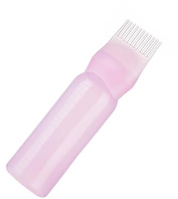 AMSLSIU Bottiglia per applicatore pettine per radici Strumento per acconciature affidabile in plastica Accessorio per parrucchieri Colorazione del cuoio capelluto Fornitura di tintura