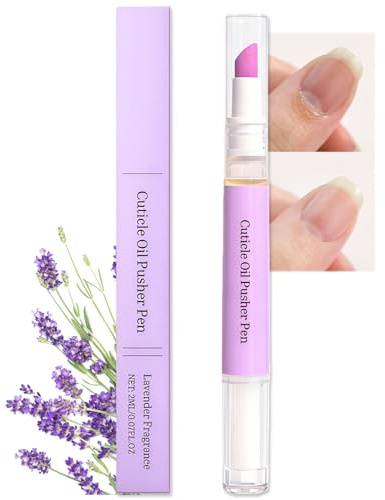 Cuticle Pusher Oil Pen, 3 in 1 Cuticle Remover Nail Oil Pen with Fragrance, Moisturizes & Strengthens Dry Damaged Cuticles for Women (1 Piece)