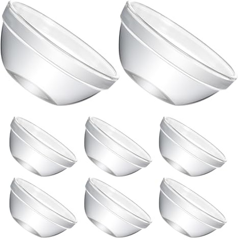 OSALADI 8 Tazones de Vidrio Pequeños para Servir Postres, Recipientes para Pudín y Gelatina, Cuencos para Cocina Casera y Restaurante, Aptos para Almacenar Alimentos y Uso Diario