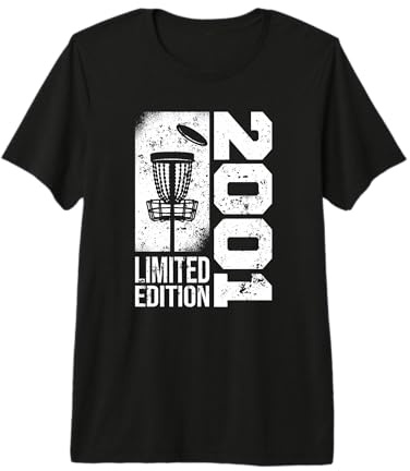DiscGolf Disc-Golf-Joueur Anniversaire né en 2001 Disc-Golf T-Shirt Haut de Gamme