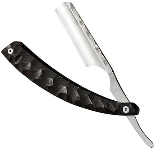 Rasiermesser für Herren, professionelle Barbierklinge aus Edelstahl, klassischer Holzgriff, klappbares Rasiermesser für präzises Trimmen und Konturen, manueller Rasierer, mit farbiger Geschenkbox