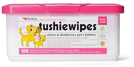 Petkin Tushie Wipes, Pack of 100