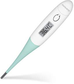 Miniland - Termometro Thermoflexi con estuche. Termómetro Digital Flexible para Adultos y Niños, Termómetro Médico Impermeable con Alarma de Fiebre.