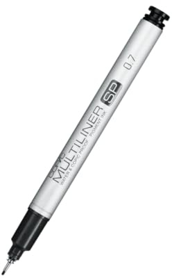 COPIC Multiliner SP 0,7 mm, Black, Aluminium Fineliner mit einer feinen Spitze und wasserbeständiger Pigmenttinte