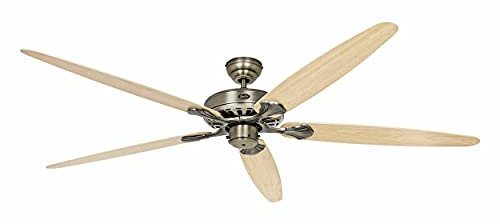 Certeo Ventilateur de Plafond Classic Royal - Ø hélice 1800 mm - érable/hêtre/Laiton Ancien - Ventilateur Ventilateur de Plafond Ventilateurs Ventilateurs de Plafond