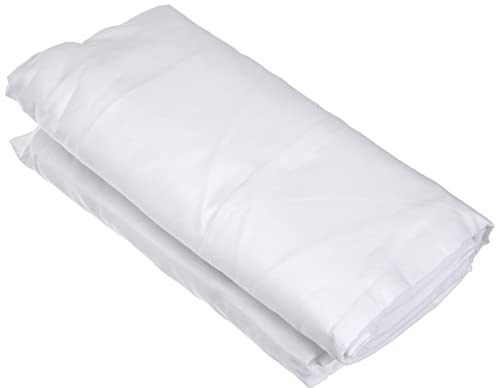 Nuit des Vosges Cotoval Sábana Bajera de algodón Liso, Blanco, 120 x 190 cm