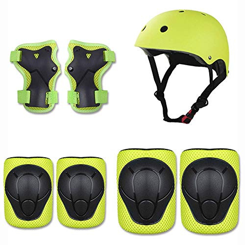 Winiaer Kinder Knieschoner-Set, 7-in-1-Set, Schutzausrüstung, Knie, Ellenbogenschützer mit verstellbaren Handgelenkschützern, Kleinkinder, Schutz