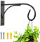 Plant Brackets for Hanging Baskets - 11 Inch Iron Wall Mount Bracket, Durable Rust-Resistant Hanger Hook for Plants, Drying Rack, Bird Feeder, Lantern, Windchime, House Sign