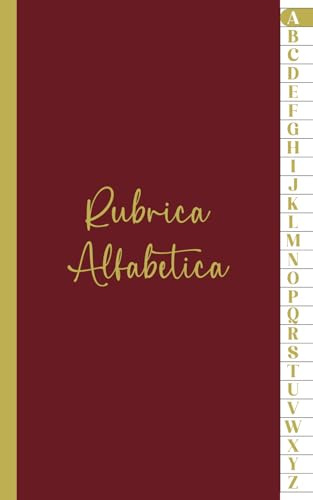 Rubrica alfabetica quaderno: formato tascabile con 4 pagine per ogni lettera e note