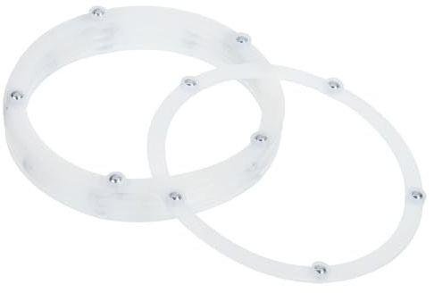 sourcing map 12Pcs 5 Inch Rotating Swivel Stand with Steel Ball Bearings, Lazy Susan Base Turntable Bearing Plate Round Table Swivel Base for Home Kitchen, White, 5 Balls