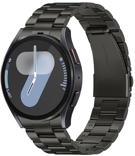 Suphart Metallband Kompatibel mit Samsung Galaxy Watch 7 6 5 4 FE Armband | Für Samsung Watch 7 44mm 40mm, Kein Gap-Ersatzarmbänder für Galaxy Watch 6 Classic 47mm 43mm/5 Pro 45mm, Graphit