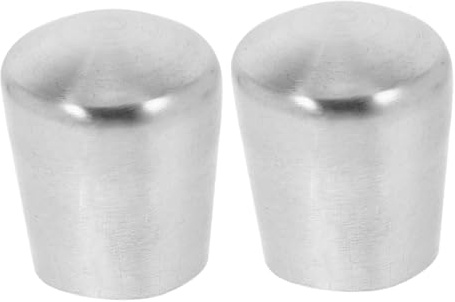 QUMIIRITY 2pcs Stainless Steel Round Tube Head Accessories Handrail End Caps for Rail Staircase Railing Posts Tidy Rail Parts