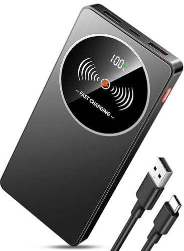 Power Bank 10000mAh, Bateria Externa Carga Rapida 22.5W, 3A Bateria Portatil 3 Puertos USB C Input & Output Cargador Portatil Movil Powerbank para iPhone 16 15 14 13 12 11, Samsung, Xiaomi, Android