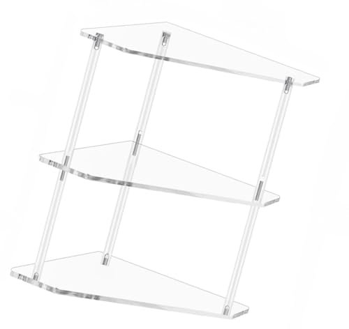 JUNNASALIKER Acryllagerregal DREI Schicht Eckständer Ecktisch Für Wohnzimmer Schlafzimmer Badezimmer