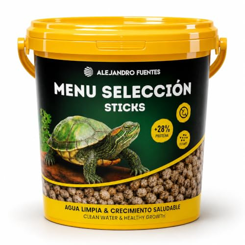 AF® Mangime Tartarughe Acqua Adulte 900g, 3.8L Pellet Galleggianti 5mm, 28% Proteine per Carapace Forte, Acqua Pulita e Senza Odori, Cibo Tartarughe d'Acqua con Zip e Misurino Incluso