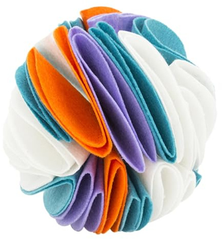NOLITOY Pelota Olfativa para Perros 20 CM de Fieltro Duradera y Segura Juguete Masticable Fugas de Comida para Entretenimiento y Alimentación Lenta Casa y Jardín