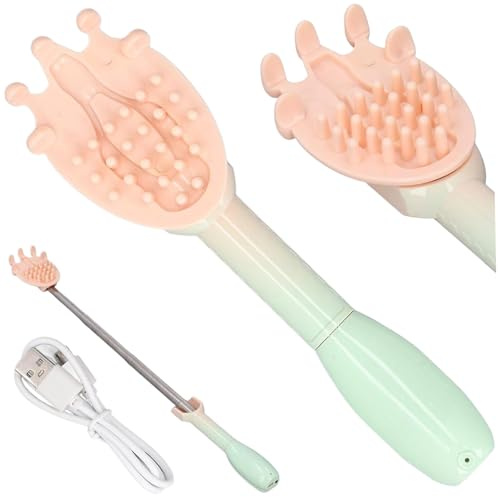 Rascador de espalda automático rascador de espalda eléctrico extensible a 45 cm para aliviar la picazón con mango largo herramienta de masaje corporal.