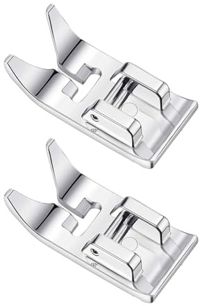 WINXMIN 2 Pièces Pied De Biche Universel pour Machine À Coudre Pied De Couture Droit Pied Zigzag Accessoires Multifonctions Convient À Toutes Les Machines À Coudre À Tige Basse