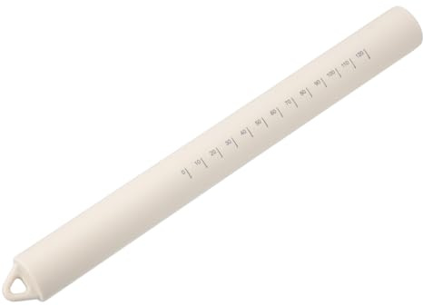 QUARKZMAN Mattarello Per Impastare, 10 Pollici Mattarello In Silicone Anti-aderente Con Anima In Acciaio Inossidabile Per Cucina Domestica Impasto Biscotto Pasticceria, Bianco
