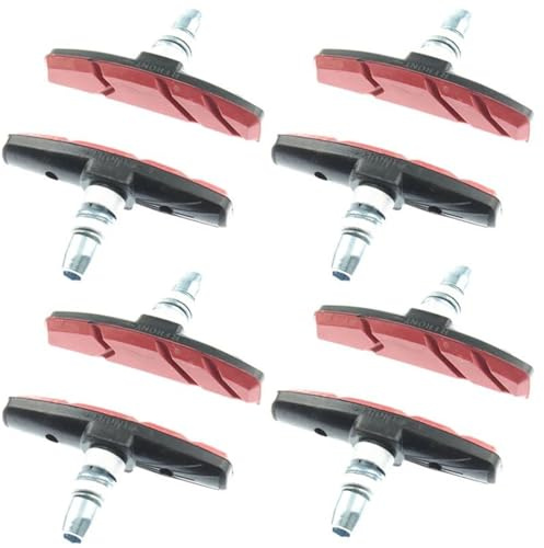 Cykel Bromsblock Gummi Cykeldel MTB Mountain Road Cykel Lättvikts V-broms Skor Pads Cykel(4 Pair Red)