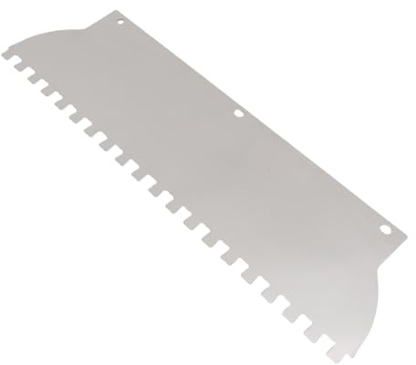 Vvikizy Cazzuola per Piastrelle Grande in Acciaio Inossidabile per Installazione Professionale di Piastrelle e Progetti di Pavimentazione 2/5 Tacca Quadrata 1 unità (400 mm)