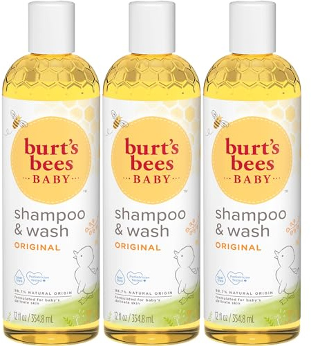 Burt's Bees Baby Shampoo & Wash, Tear Free Soap, Baby Care, Original,12 Ounce (Pack of 3)