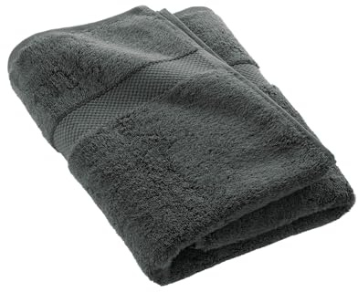douceur d'intérieur, Duschlakan (70 x 130 cm) Elegans antracit, 100% bomull enfärgad