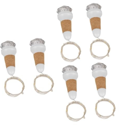 Zerodeko 6stücke Usb Wiederaufladbare Flaschenlichter Mit Korken Farbwechselndes Dekolicht Für Partys Hochzeiten Garten Und Innendekoration Energiesparend Und Romantisch