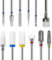 GeekerChip Set di 12 Punte Fresa Unghie,2 punte in carburo di tungsteno,4 punte da trapano in ceramica,5 punte per trapano diamantate,1 pennello,per Unghie Trapani per Pedicure Punte per Unghie