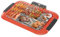 BAOCHADA Tischgrill Elektrisch 2000W I 50x31cm I Elektrogrill für Balkon Innen & Außen I Elektrischer Teppanyaki Balkongrill Grill Elektrische Grillplatte Elektrogrills (Rot)
