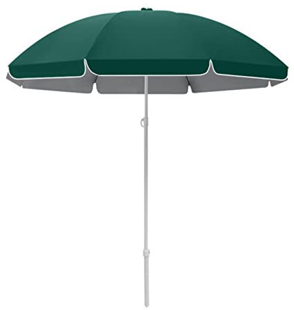 DLAZUM Ombrellone da Giardino da 2 m/6,6 Piedi, ombrellone Rotondo in Ferro per Esterni, ombrellone da Giardino Portatile con 8 Stecche, Altezza Regolabile,