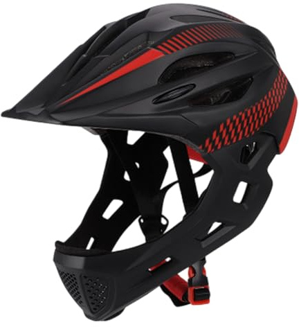 Peosaard Casco Integrale, Casco da Mountain Bike, Bici Integrale Regolabile per Bambini con Protezione Multistrato, Traspirante e Assorbimento degli Urti per Esterni