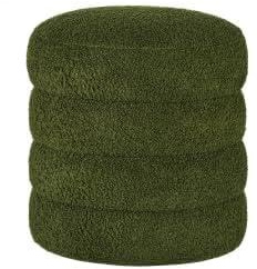 Fasba Ottomana Redonda cómoda y versátil, Ideal para Salas de Estar y dormitorios Modelo FCLYD-T3323P372803